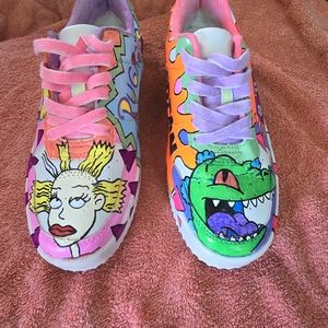 Rugrats hand pained shoes